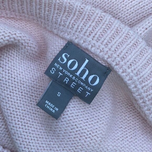 Take 50% OFF- Soho Love Inscribed Pink Sweater, Size-S - Picture 5 of 6